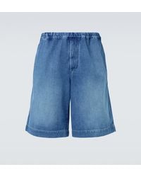 Plan C - Denim Bermuda Shorts - Lyst
