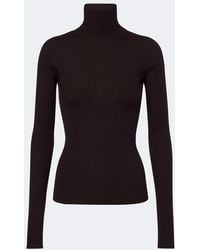 Sportmax - Ribbed-Knit Virgin Wool Turtleneck Sweater - Lyst