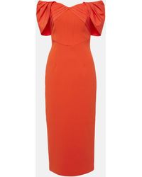 Rebecca Vallance - Alani Off-Shoulder Midi Dress - Lyst