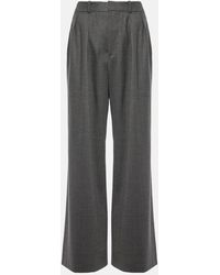 Wardrobe NYC - Low-rise Wool Flannel Wide-leg Pants - Lyst