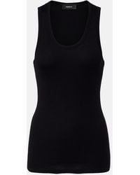 Wardrobe NYC - Ribbed-Knit Cotton Jersey Tank Top - Lyst