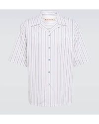 Marni - Camisa bowling de popelin de algodon - Lyst