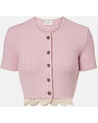 Magda Butrym - Crochet-Trimmed Cashmere Top - Lyst