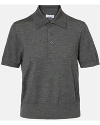 Burberry - Wool Polo Shirt - Lyst