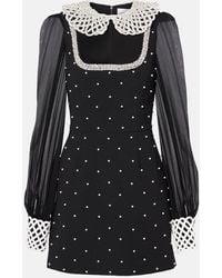 Rebecca Vallance - Verziertes Minikleid Alvia Aus Crepe - Lyst