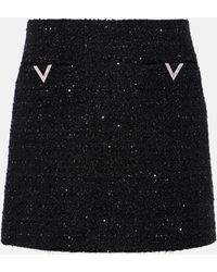 Valentino - Tweed Miniskirt - Lyst