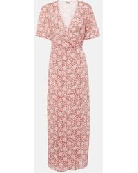 RIXO London - Abito Midi Katrina Con Stampa Floreale - Lyst