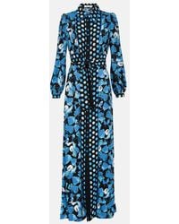 Diane von Furstenberg - Joshua Floral Crepe Maxi Dress - Lyst