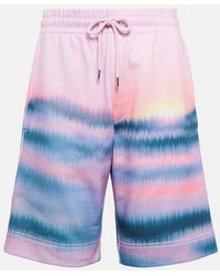 Dries Van Noten - Shorts in jersey di cotone con stampa - Lyst