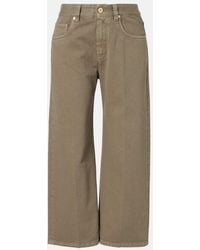 Brunello Cucinelli - Cropped Wide-Leg Jeans - Lyst
