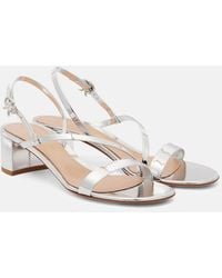 Gianvito Rossi - Betsey Metallic Leather Sandals - Lyst