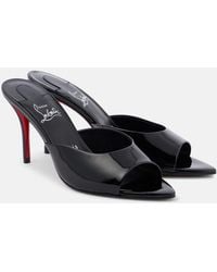 Christian Louboutin - Miss Z 80 Patent Leather Mules - Lyst