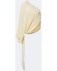 De La Vali - Elia One-Shoulder Georgette Top - Lyst