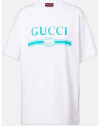Gucci - Camiseta De Punto De Algodón Suave Estampado, Talla - Lyst