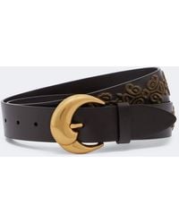 Etro - Embroidered Leather Belt - Lyst