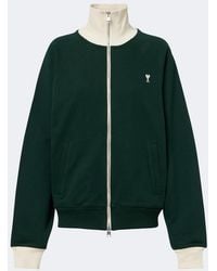 Ami Paris - Ami De Coeur Cotton Jersey Zip-Up Hoodie - Lyst