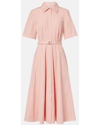 Emilia Wickstead - Rubie Belted Cotton Midi Dress - Lyst