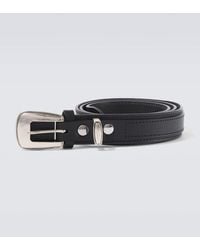Lemaire - Cinturon Minimal Western De Piel - Lyst