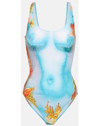 Jean Paul Gaultier - Flower Collection Printed Swimsuit - Lyst