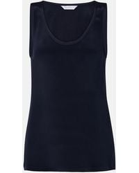 Max Mara - Silk Crepe De Chine Tank Top - Lyst