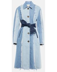 Tod's - Belted Denim Coat - Lyst