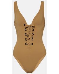 Karla Colletto - Lucy Lace-up Swimsuit - Lyst