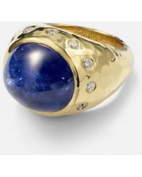 Octavia Elizabeth - Ring Blossom Aus 18Kt Gelbgold Mit Diamanten Und Tansanit - Lyst