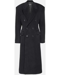 Balenciaga - Abrigo Cinched De Cachemir Y Lana - Lyst