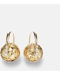 Sydney Evan - Icon Wallpaper Bead 14Kt Earrings With Diamonds - Lyst