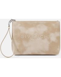 Givenchy - Pochette in cotone con logo - Lyst