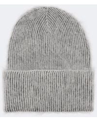 Brunello Cucinelli - Ribbed-Knit Mohair And Wool-Blend Beanie - Lyst