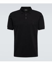 Giorgio Armani - Cotton-Blend Pique Polo Shirt - Lyst