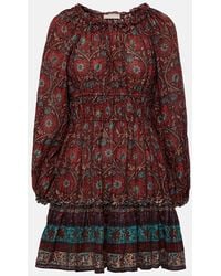 Ulla Johnson - Abito Corto Val Con Stampa Floreale - Lyst