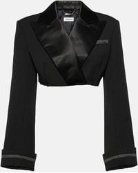 Jonathan Simkhai - Clare Cropped Wool-Blend Blazer - Lyst