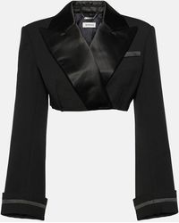 Jonathan Simkhai - Clare Cropped Wool-Blend Blazer - Lyst