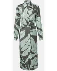 Max Mara - Robinia Printed Silk Shirt Dress - Lyst