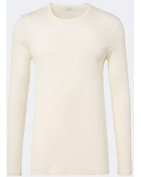 Lemaire - Ribbed-Knit Cotton T-Shirt - Lyst