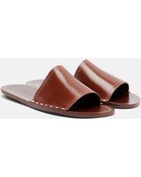 TOTEME - Studded Leather Slides - Lyst
