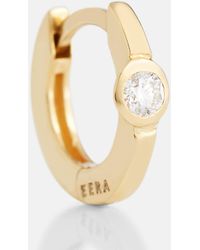 Eera Mini 18kt Yellow Gold Single Earring With Diamond - Metallic