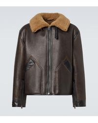 Lemaire - Shearling-Lined Leather Jacket - Lyst