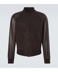 Tom Ford - Chaqueta Bomber De Piel Y Ante - Lyst