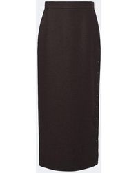 Max Mara - Virgin Wool Maxi Skirt - Lyst