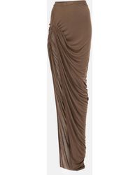 Rick Owens - Twist Draped Maxi Skirt - Lyst