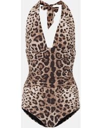 Dolce & Gabbana - Leopard-print Swimsuit - Lyst