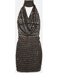 AYA MUSE - Tipo Sequined Halterneck Minidress - Lyst