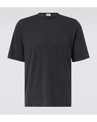 Saint Laurent - Kurzärmeliges T-Shirt Mit Rundhalsausschnitt - Lyst