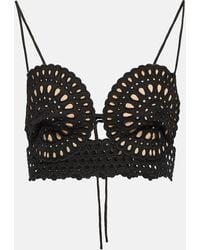 Stella McCartney - Broderie Anglaise Crop Top - Lyst