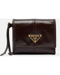Prada - Logo Leather Wallet - Lyst