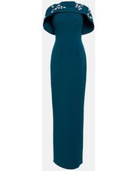 Safiyaa - Verzierte Robe Aus Crepe - Lyst