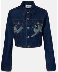 Jean Paul Gaultier - Cropped Denim Jacket - Lyst